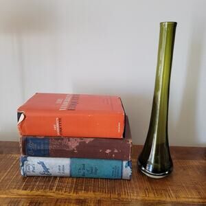 Avocado Green Glass Vase